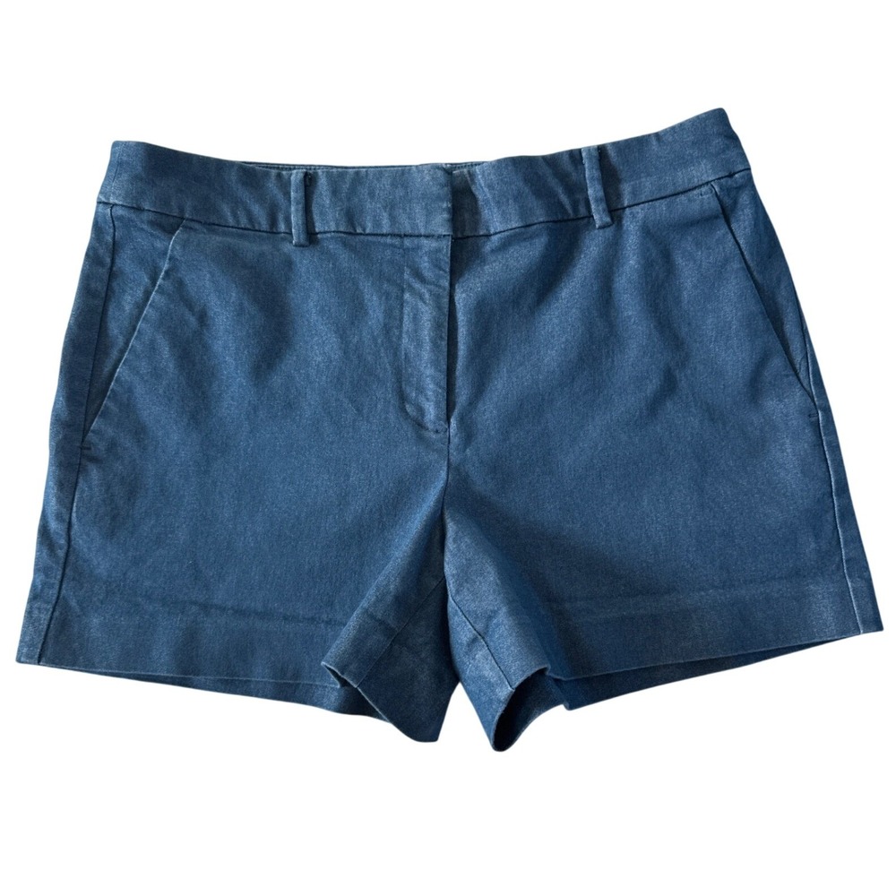 LOFT Riviera Shorts Womens 6 Blue Denim Stretch Cotton Blend 611085